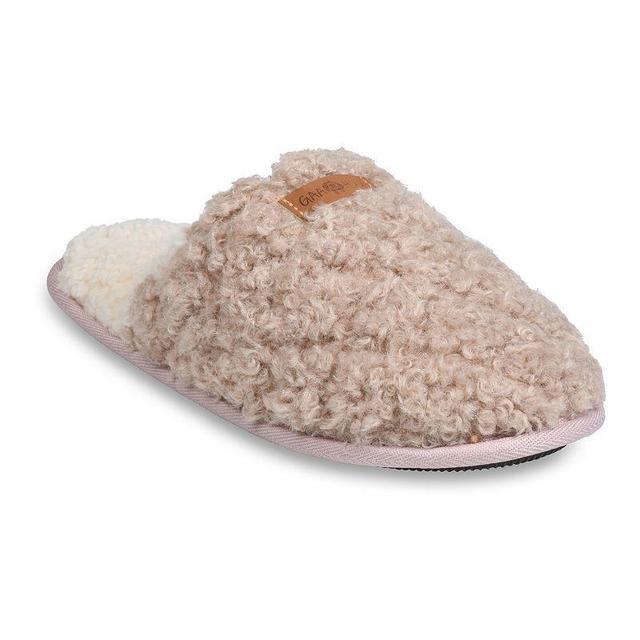 GaaHuu Quilted Teddy Bear Womens Scuff Slippers Brown Product Image