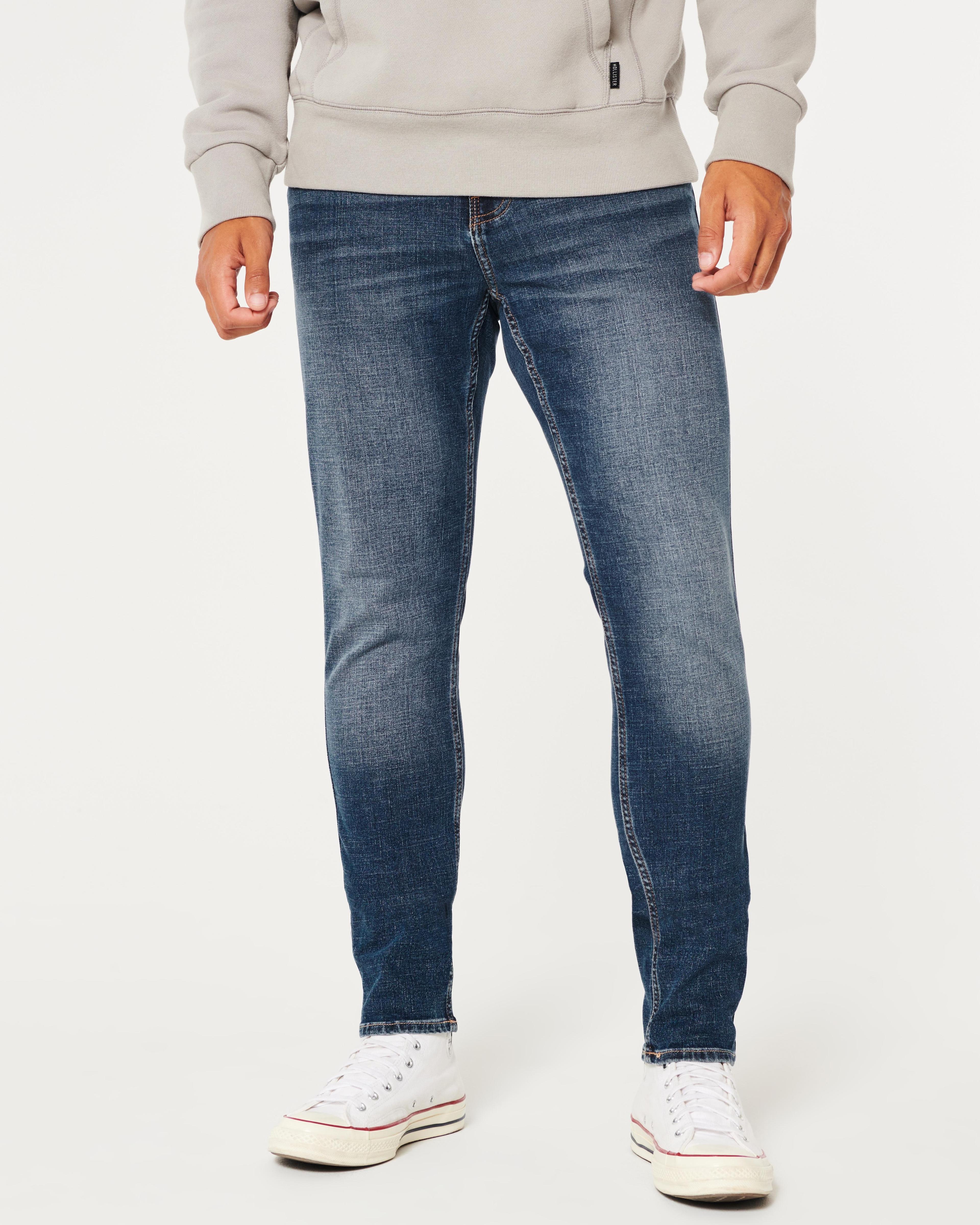 Dark Wash Athletic Skinny Jeans Product Image