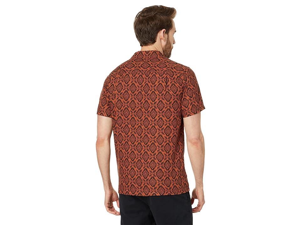 Pendleton Linen Camp Shirt Short Sleeve (Medallion Spice Red) Men's Jacket Product Image