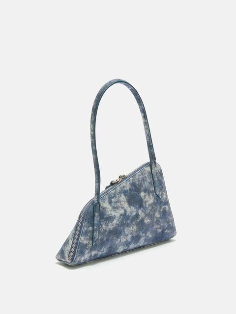 ''Sunrise'' blue denim shoulder bag Product Image