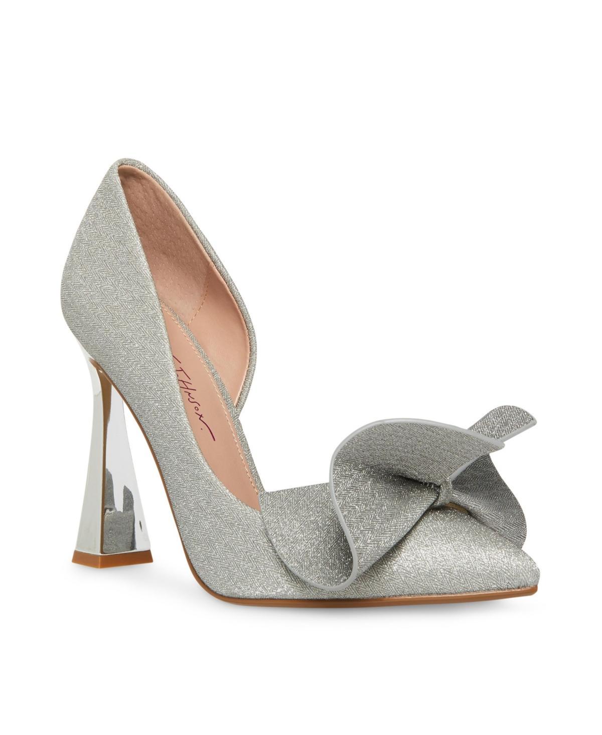 Betsey Johnson Nobble Bow Sparkle Pointed Toe Pumps Product Image