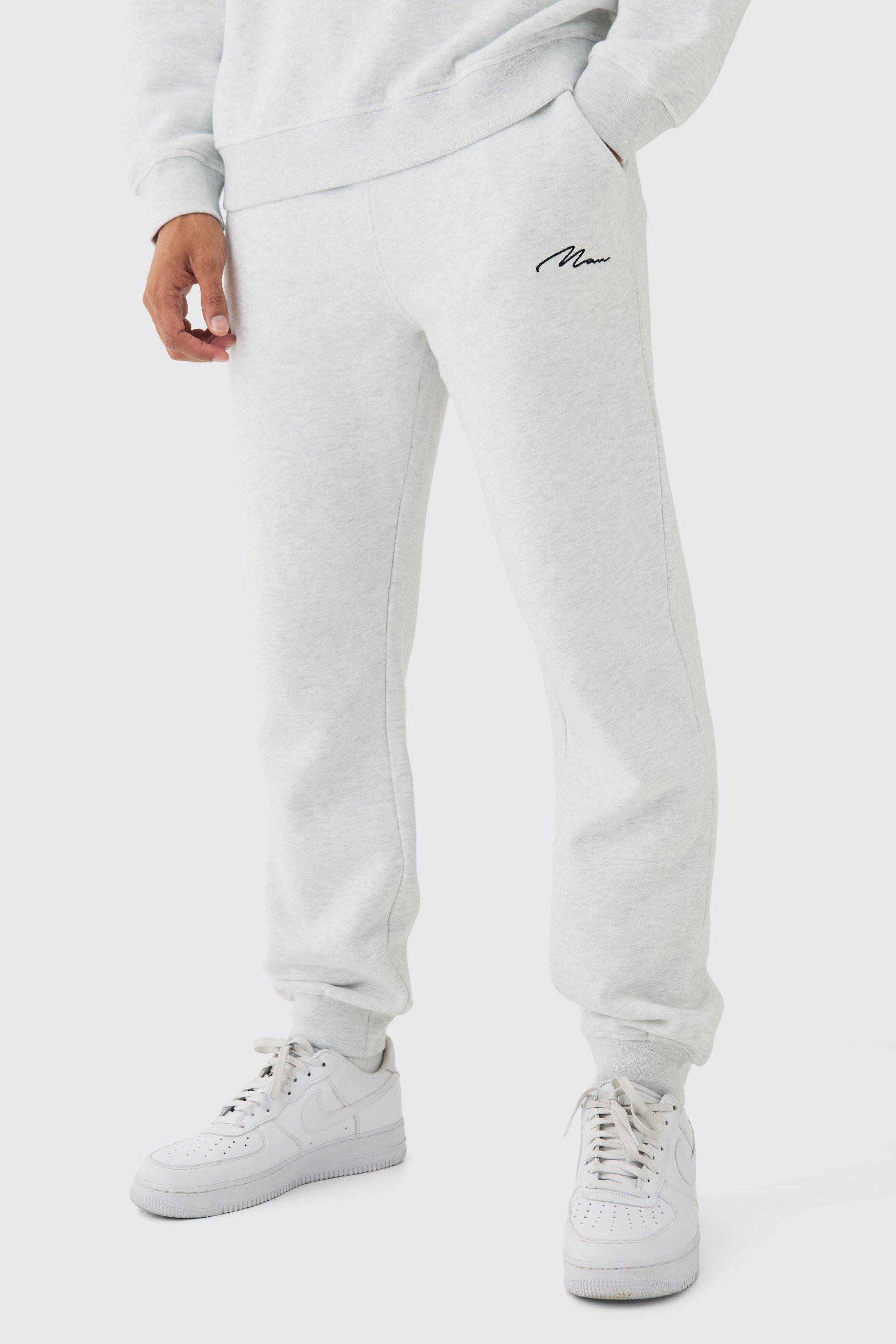 330GSM Man Signature Regular Fit Sweatpants | boohooMAN USA Product Image