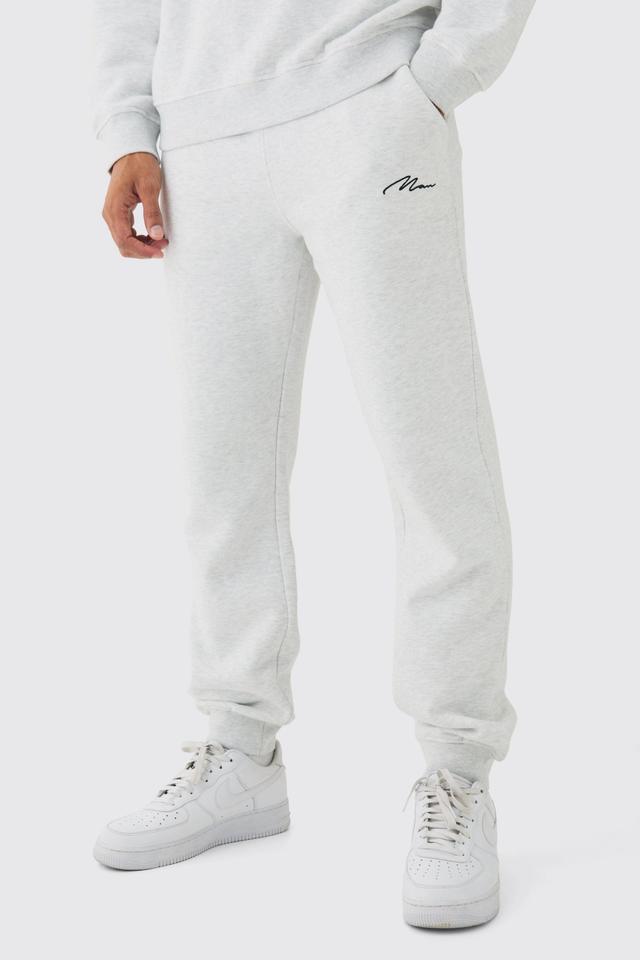 Man Signature Regular Fit Joggers | boohooMAN USA Product Image