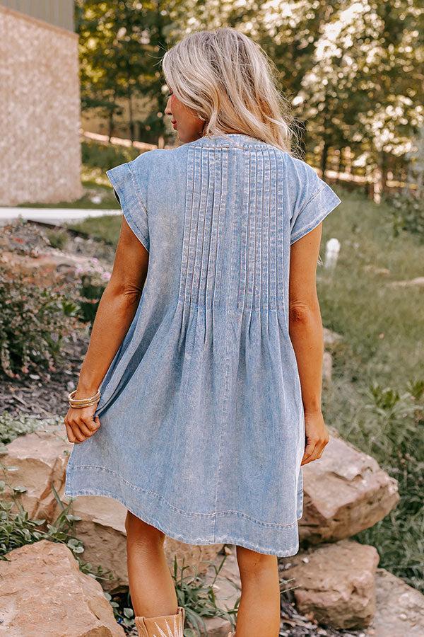 Small Town Cafe Chambray Mini Dress Product Image