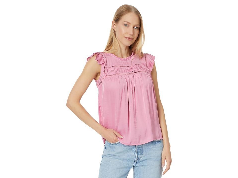 Liverpool Los Angeles Openwork Detail Flutter Sleeve Top Product Image