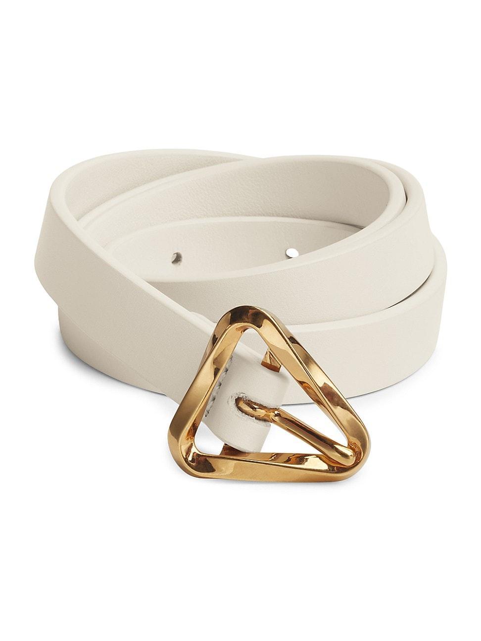 Womens Triangle Buckle Leather Belt Product Image