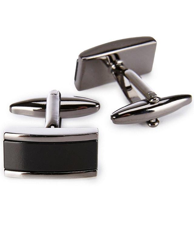 Murano Polished Gunmetal/Genuine Onyx Cuff Links Product Image