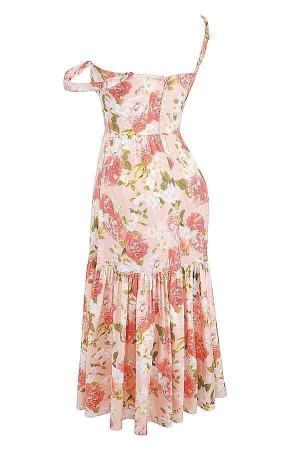 Elia Pink Peony Print Cotton Midi Sundress Product Image