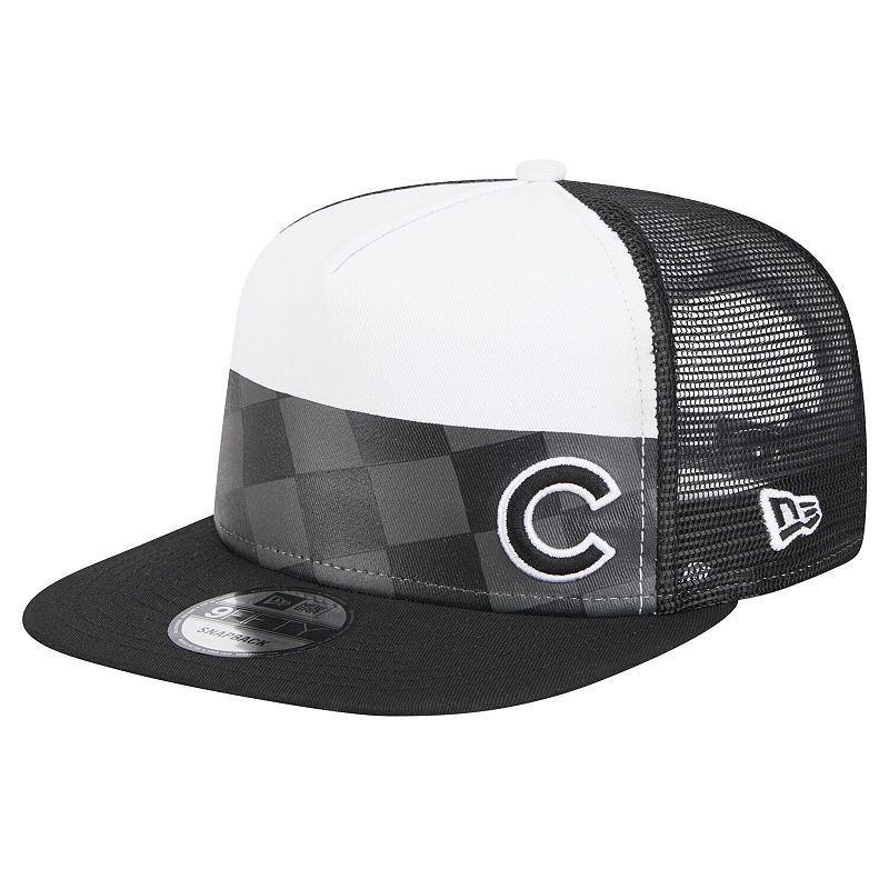 Mens New Era Chicago Cubs Checkmate Trucker 9FIFTY Snapback Hat Product Image