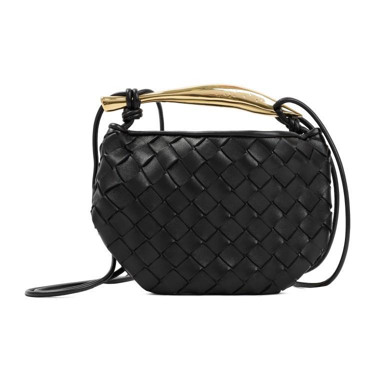 Sardine Intrecciato-leather Handbag In Black Product Image