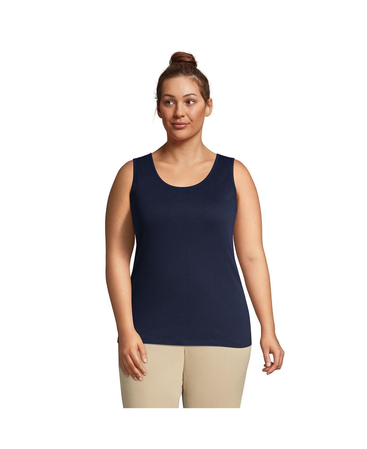 Womens Lands End Cotton Tank Top Product Image