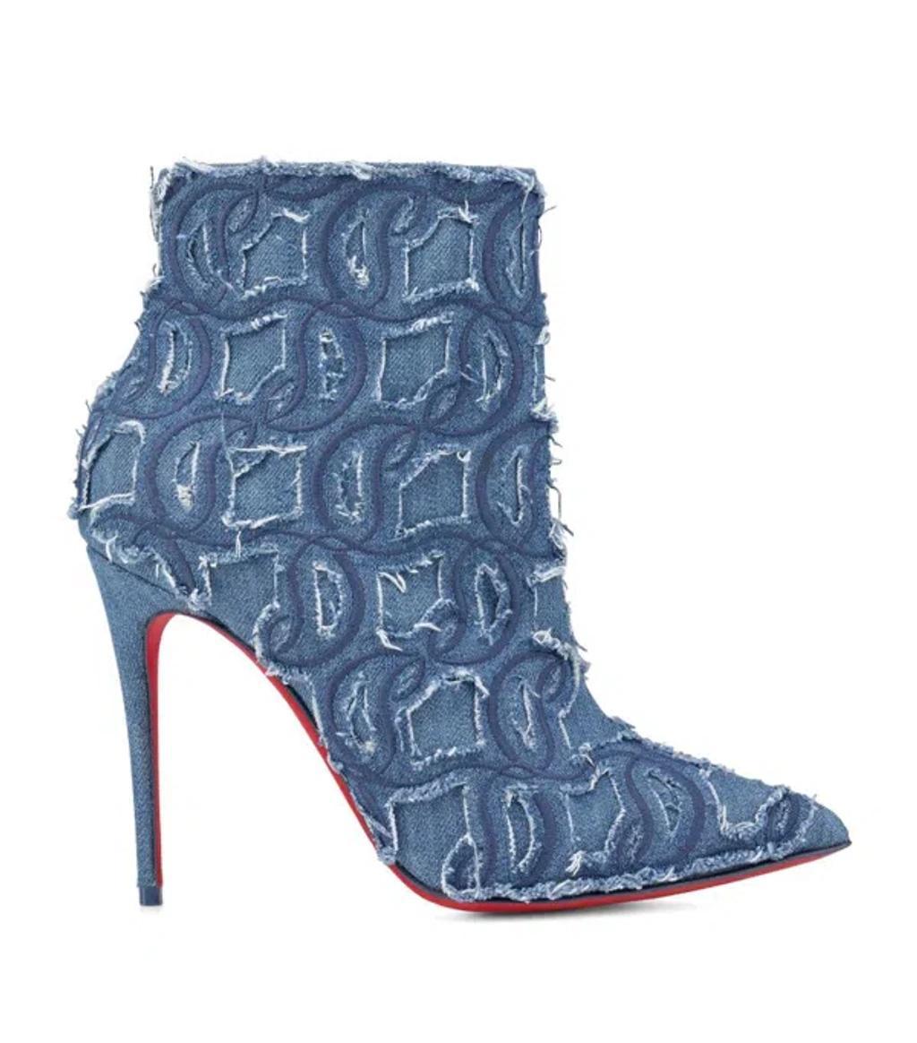 CHRISTIAN LOUBOUTIN Womens  So Kate Booty 100 Heeled Boots In Blue Product Image