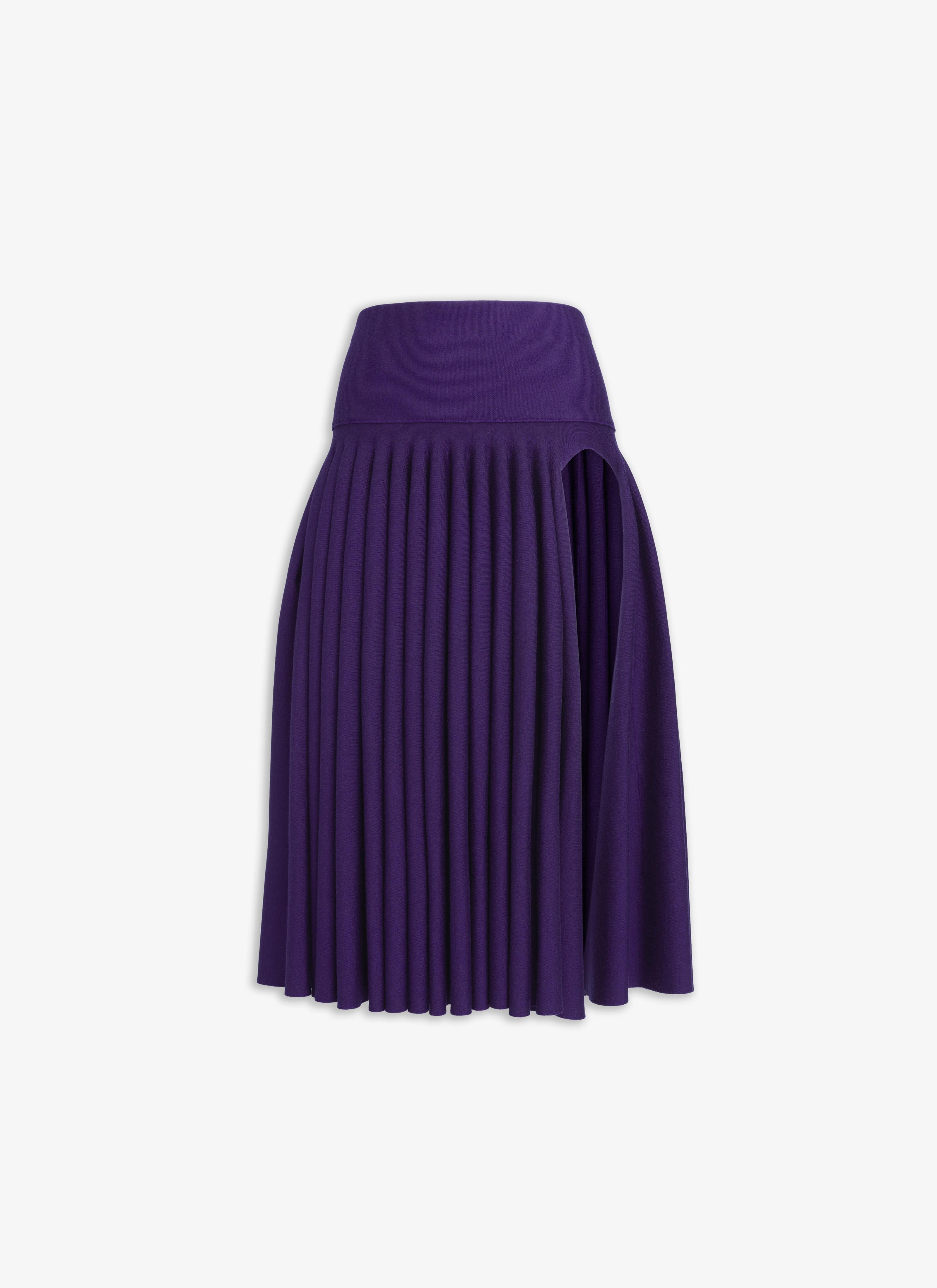 PLEATED SKIRT IN TIGHT GODET KNIT Product Image