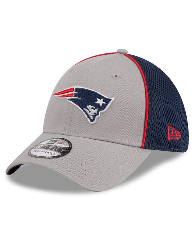 Mens New Era Gray New England Patriots Pipe 39THIRTY Flex Hat Product Image