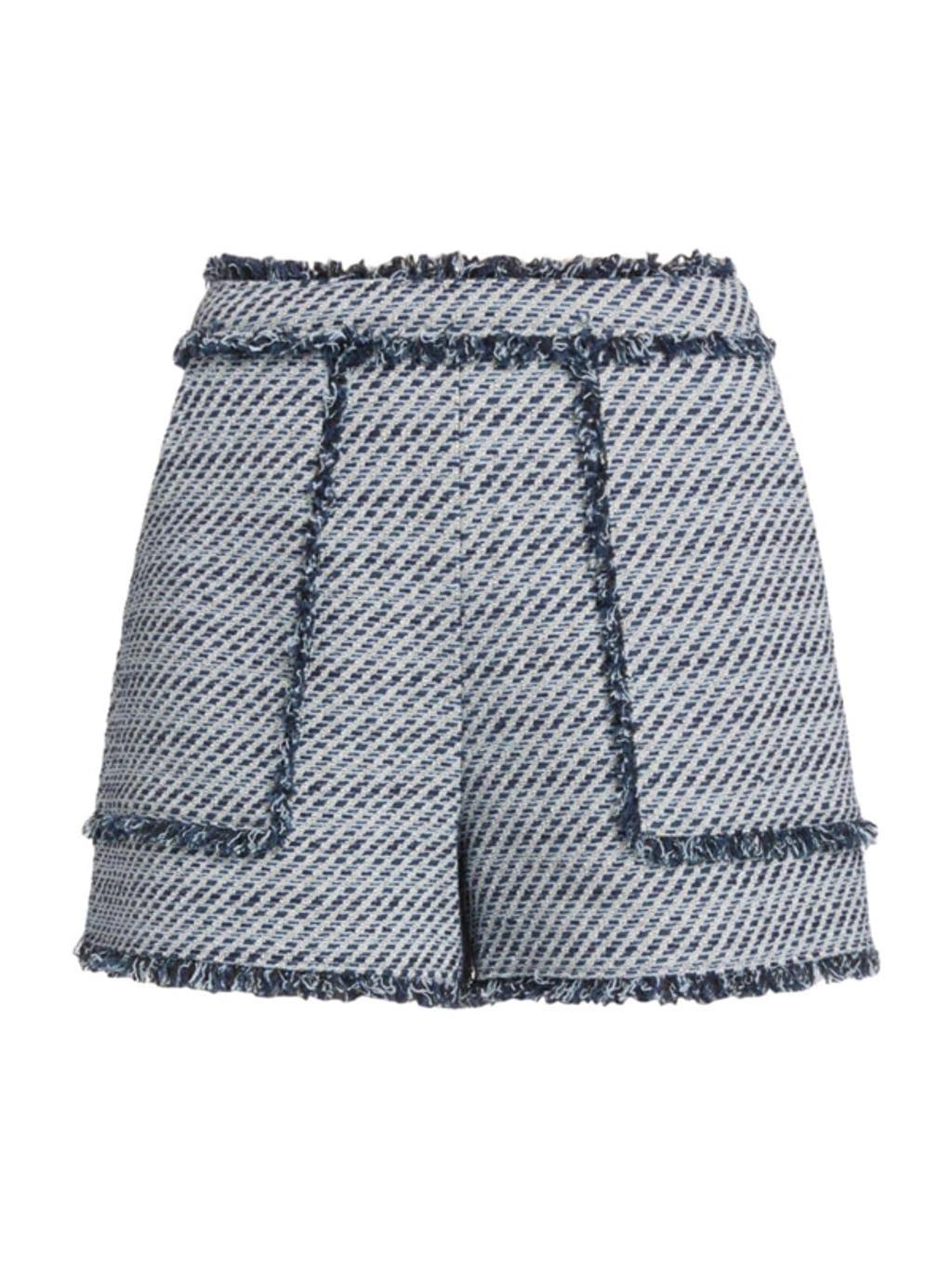 Allen Noemie Boucle Shorts In Navy Multi Product Image