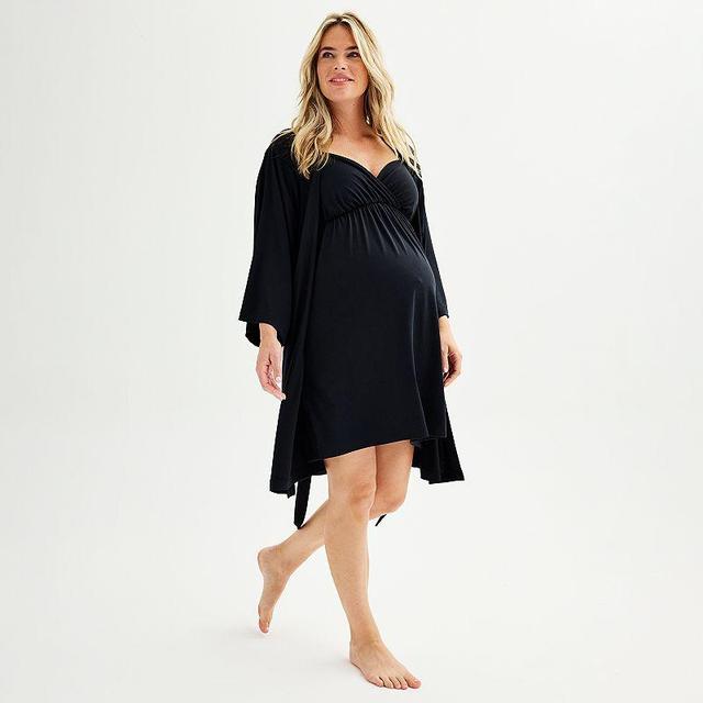 Maternity Sonoma Goods For Life Nursing Nightgown & Robe Set, Womens Product Image