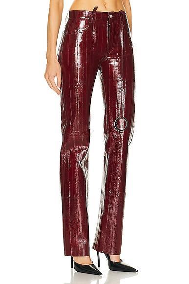 THE ATTICO For FWRD Straight Long Pant in Burgundy Product Image