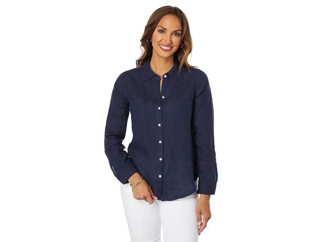 Lilly Pulitzer Sea View Button-Down (Haiku ) Women's Clothing Product Image