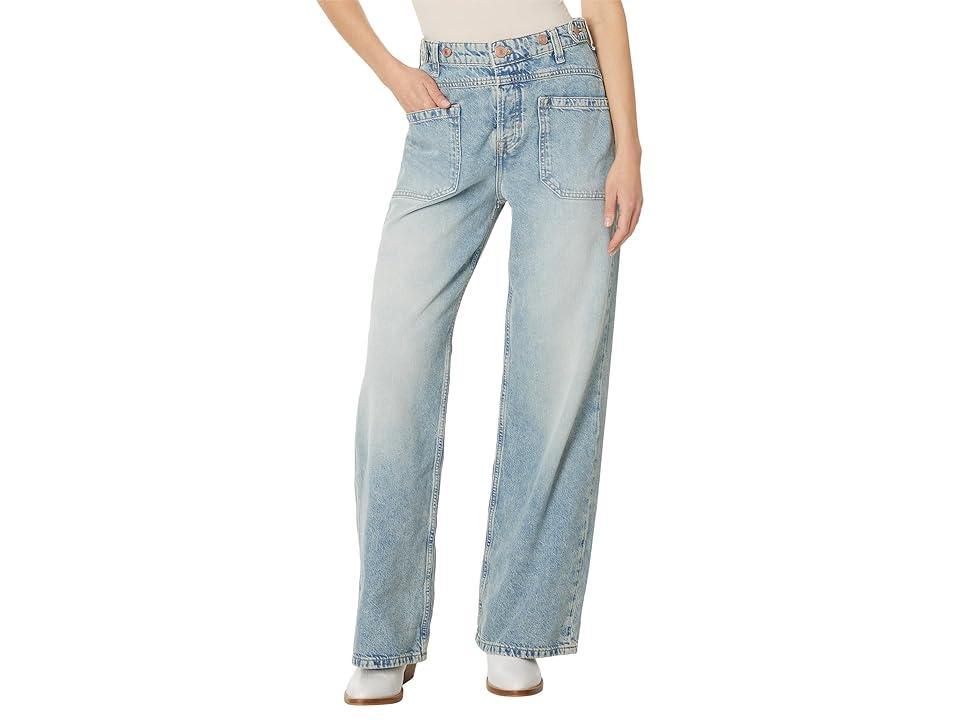 Free People Palmer Mid Rise Relaxed Button Waist Cuffed Jeans product image