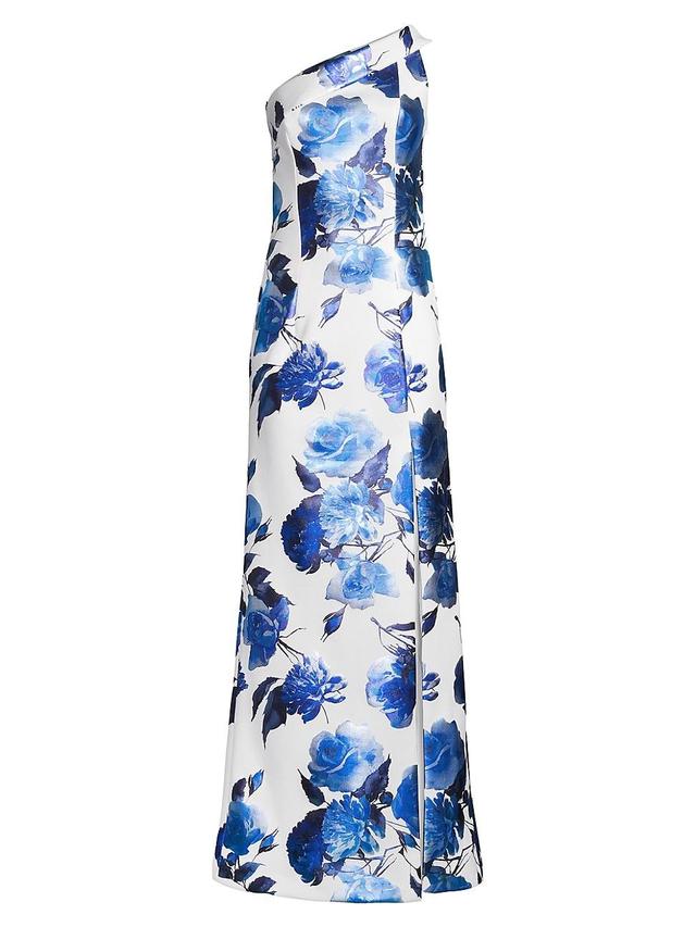 Womens Eve Dolan Floral One-Shoulder Gown Product Image