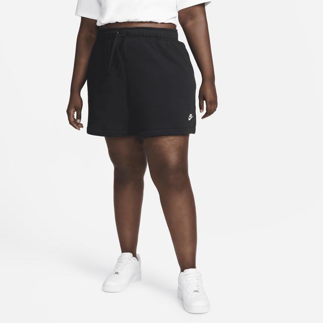 Women's Nike Sportswear Club Fleece Mid-Rise Shorts (Plus Size) in Black, Size: 3X  Product Image