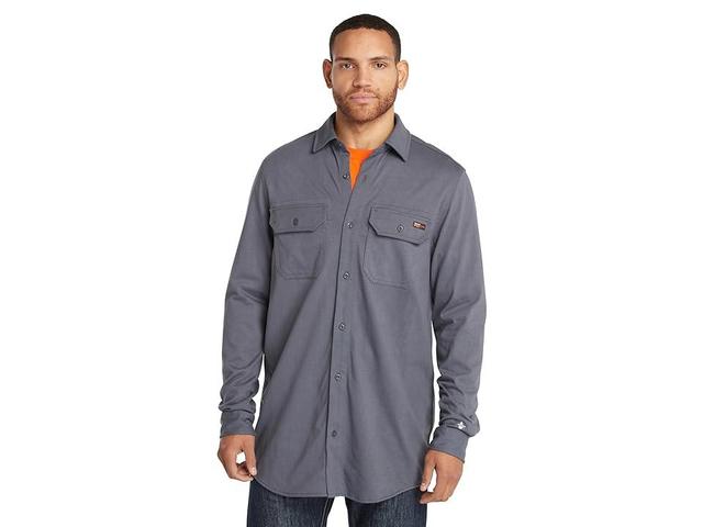 Timberland PRO FR Cotton Core Button Front Shirt (Charcoal 1) Men's Clothing Product Image