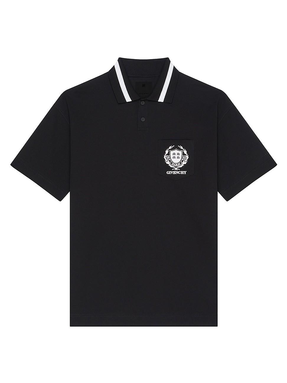 Mens University Logo Pique Polo Shirt Product Image