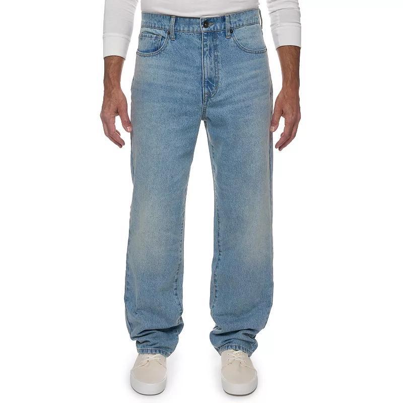 Mens Lazer Loose Fit Denim Jeans Marcus Blue Product Image