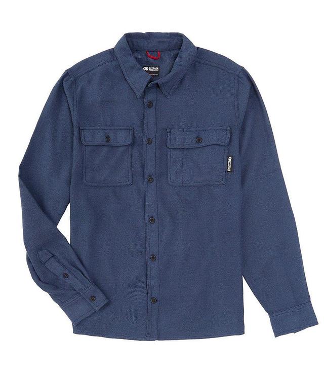 Outdoor Research Performance Stretch Solid Feedback Flannel Twill Long Sleeve Woven Shirt Product Image