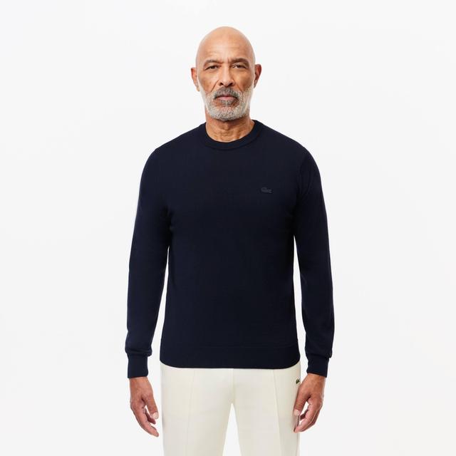 Merino Wool Monochrome Crew Neck Sweater Product Image