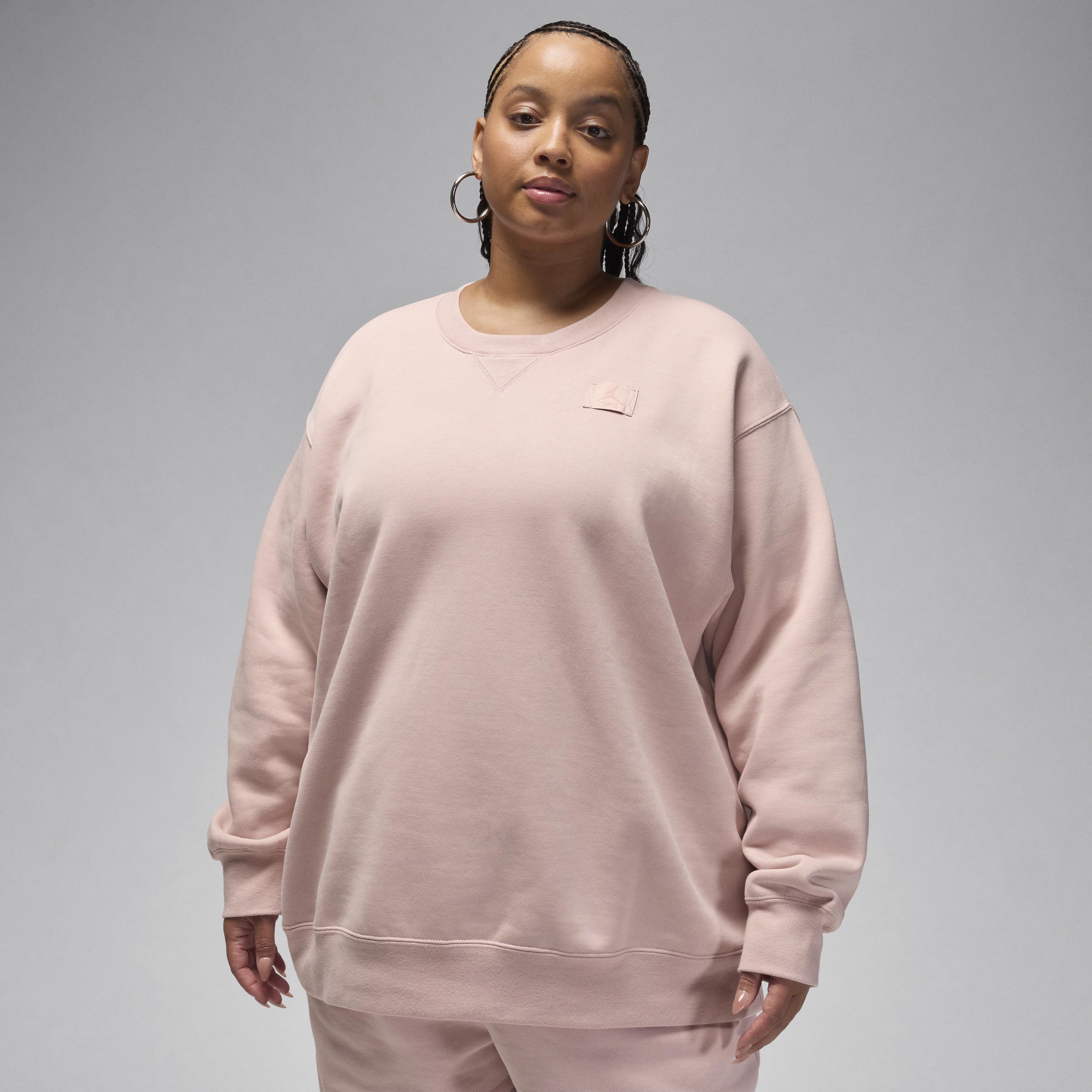 Women's Jordan Flight Fleece Crew-Neck Sweatshirt (Plus Size) Product Image