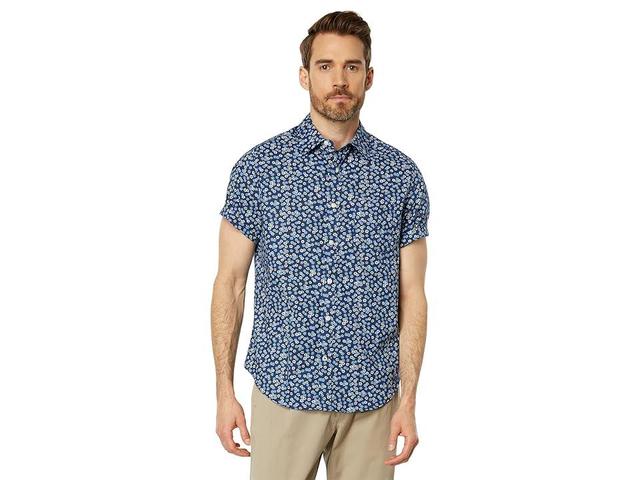 Nautica Sustainably Crafted Printed Short Sleeve Shirt (Estate Blue) Men's Clothing Product Image