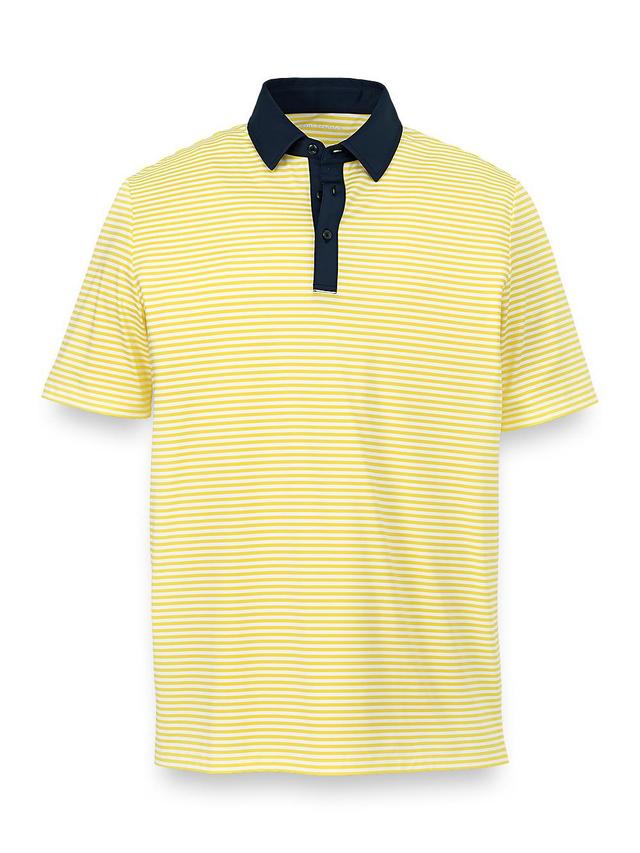 Performance Blend Three Button Polo - Yellow Product Image