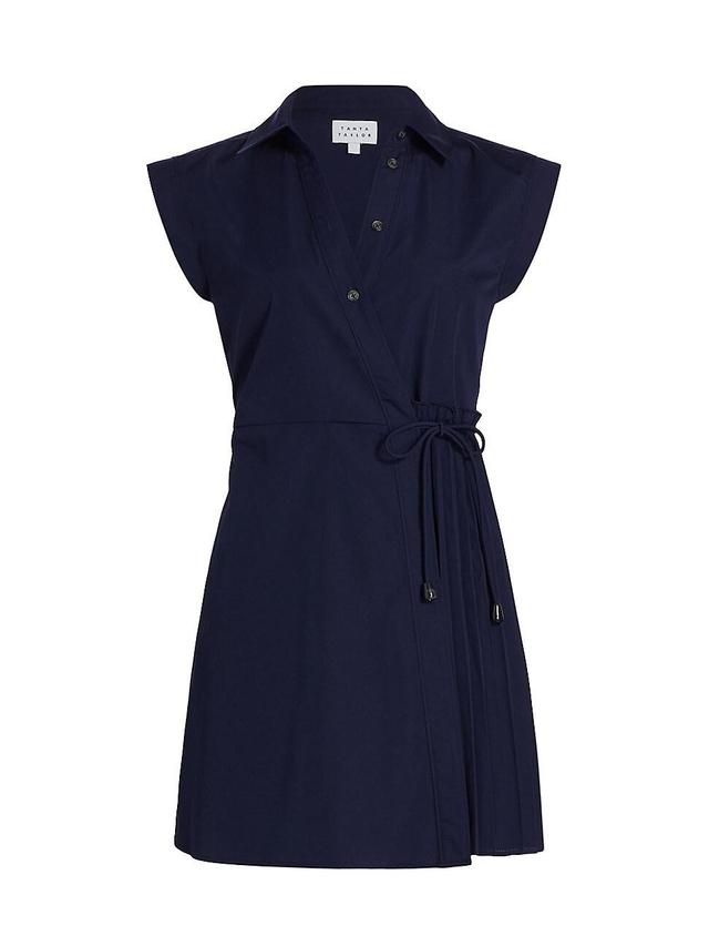 Womens Shivon Pleated Poplin Tie-Waist Shirtdress Product Image