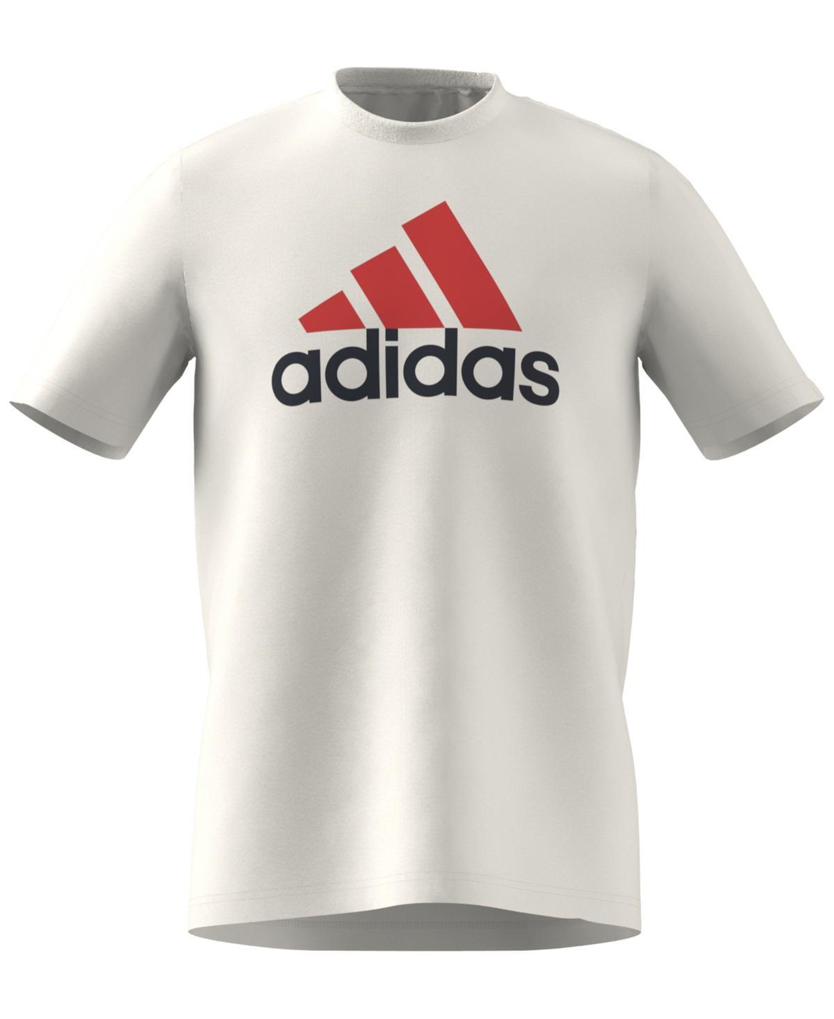 adidas Mens Tan Big Logo T-Shirt - Brown size XL Product Image