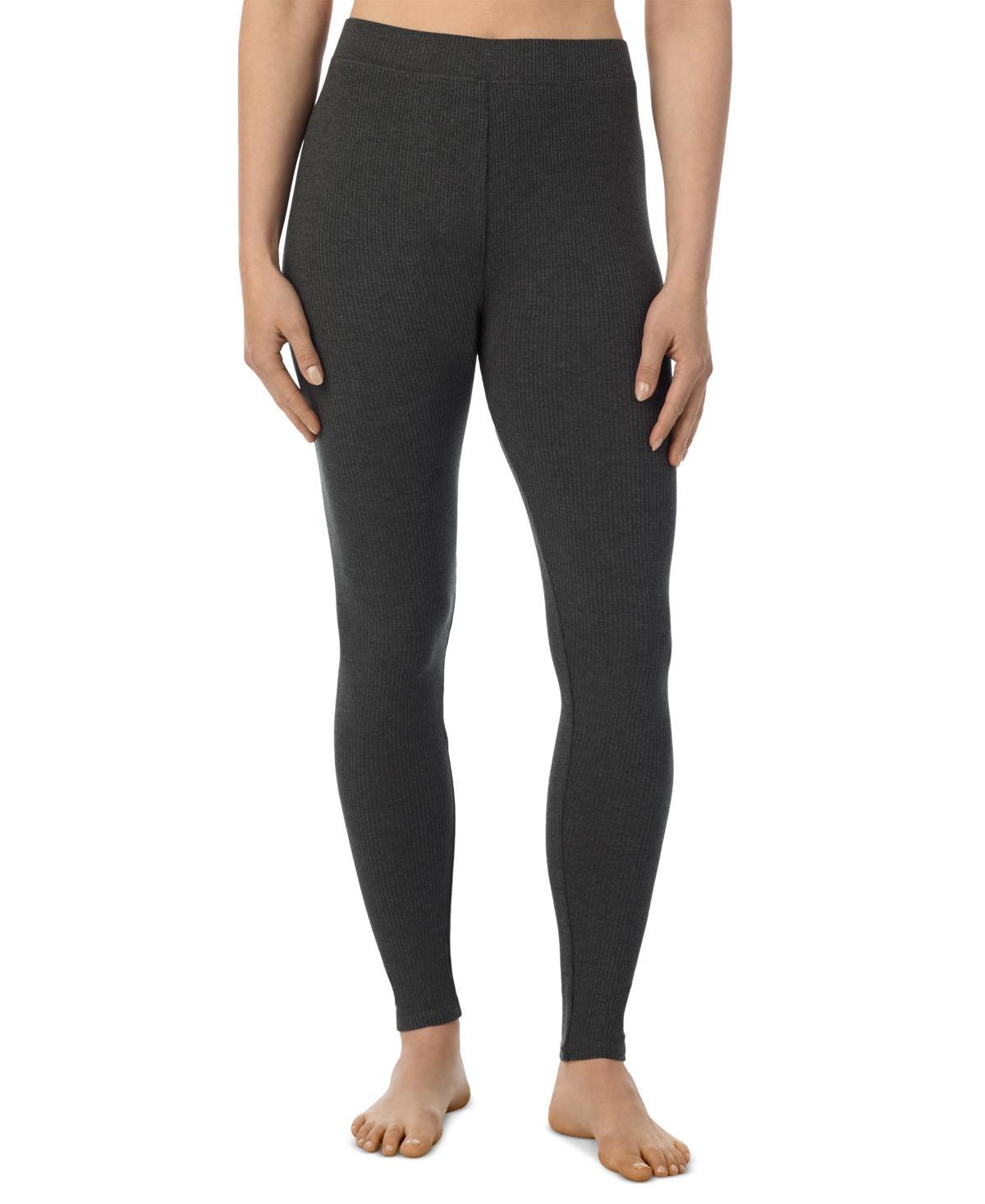 Cuddl Duds Womens Stretch Ribbed High-Rise Leggings product image