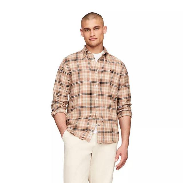 Mens Tommy Hilfiger ThFlex Brushed Plaid Shirt Product Image