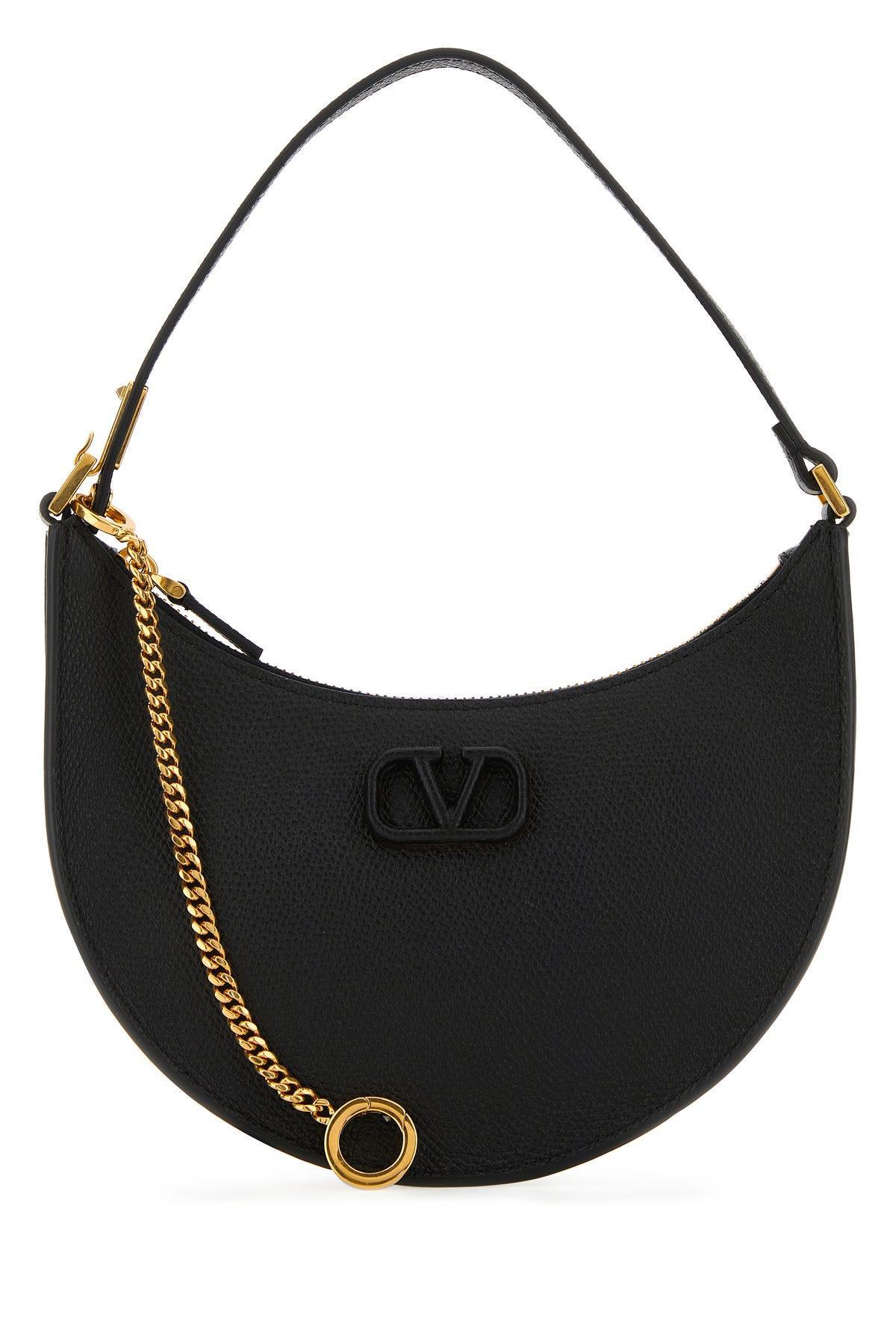 VALENTINO GARAVANI Woman Black Leather Mini Vlogo Signature Handbag Product Image