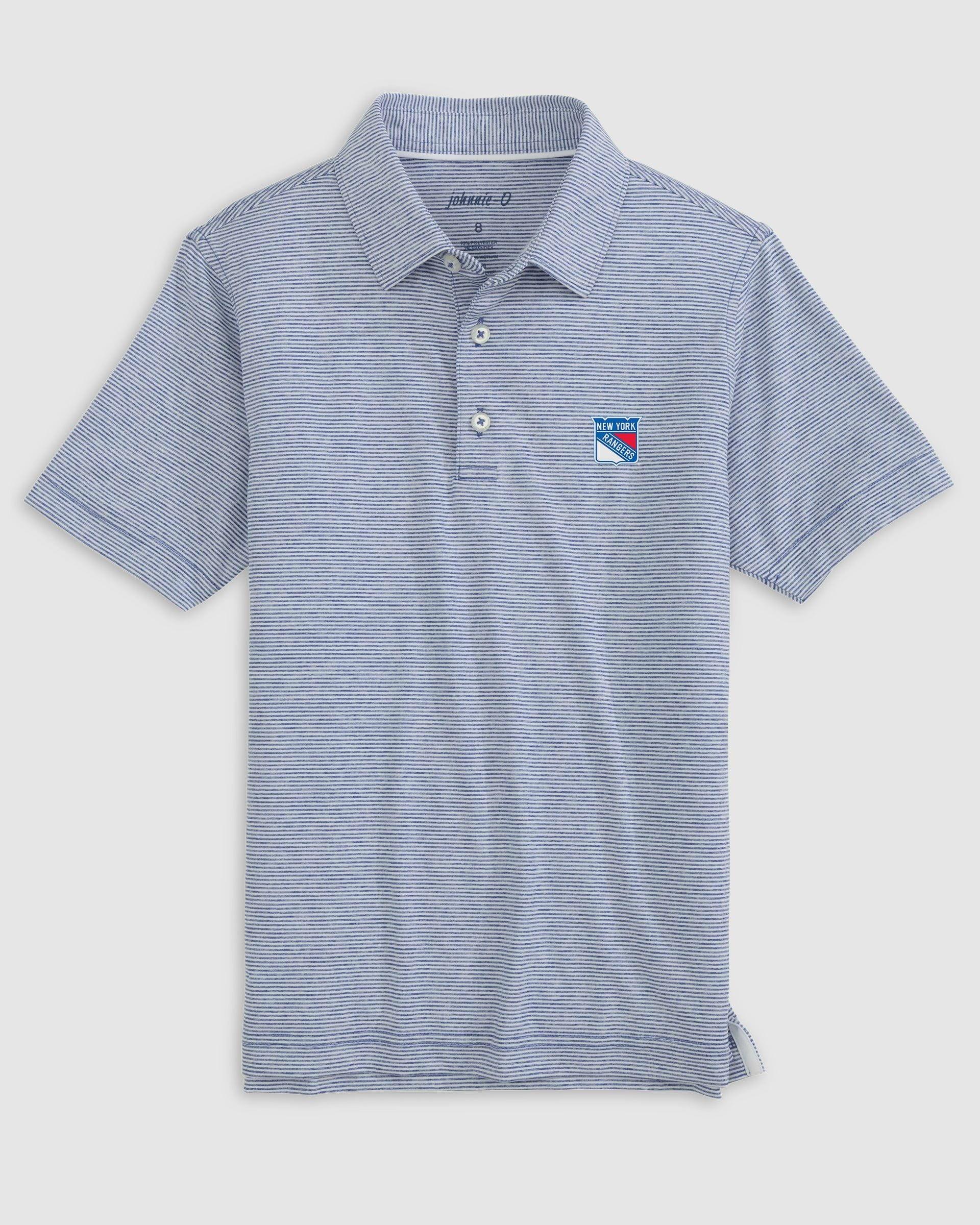 johnnie-O New York Rangers Lyndonn Jr. Striped Jersey Performance Polo Product Image