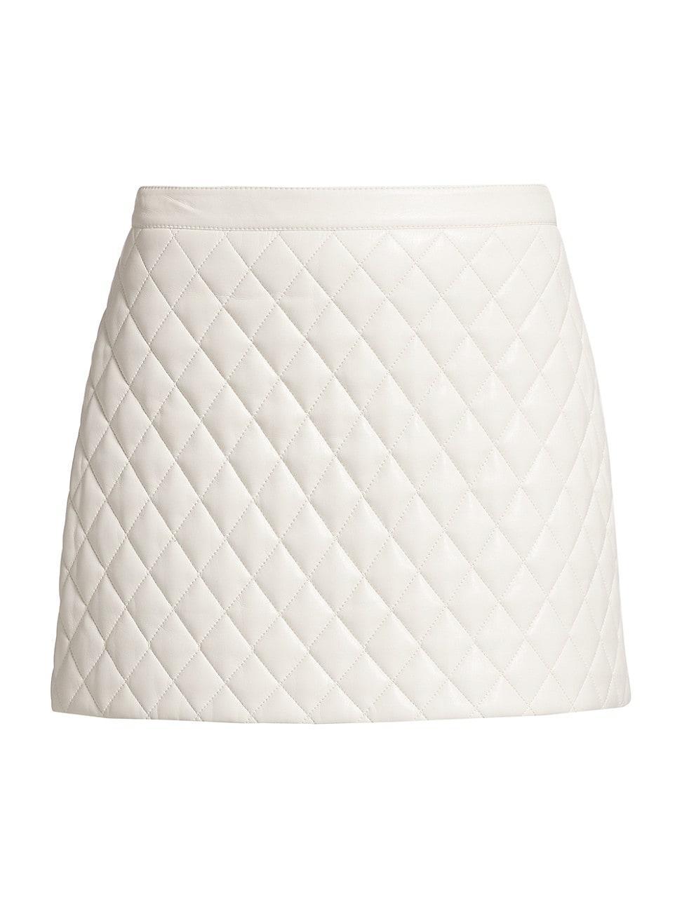 Womens Riley A-Line Quilted Miniskirt Product Image