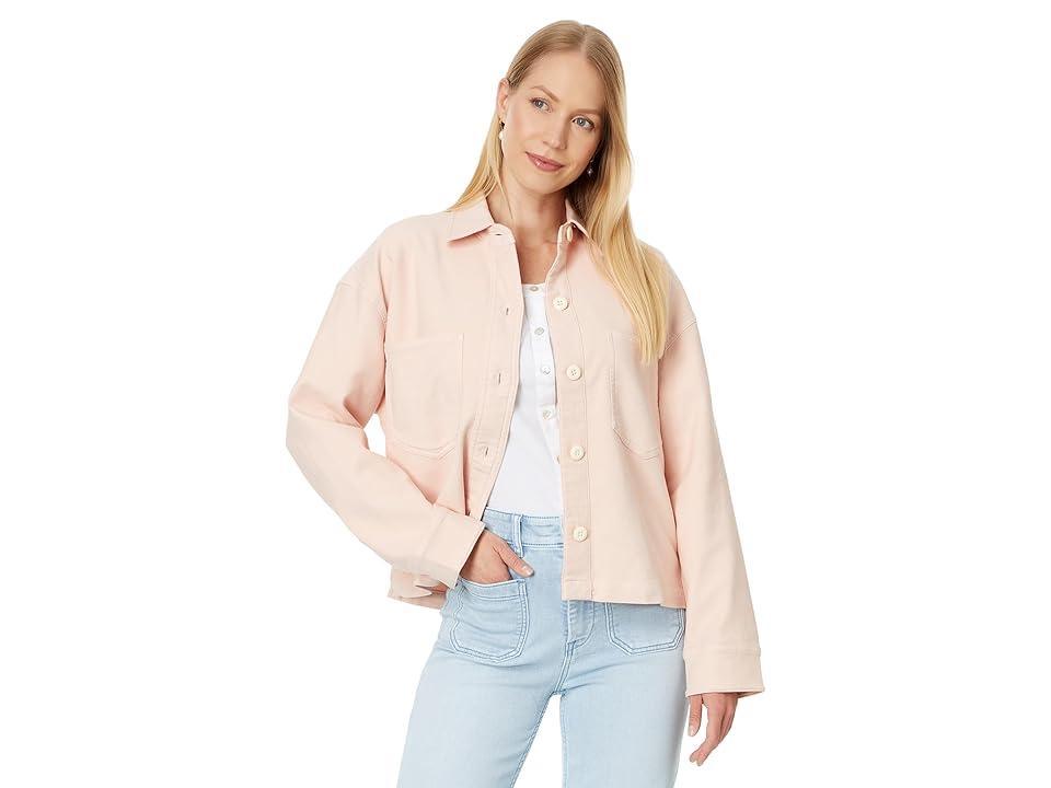 Faherty Stretch Terry Overshirt (Peach Whip) Women's Vest Product Image