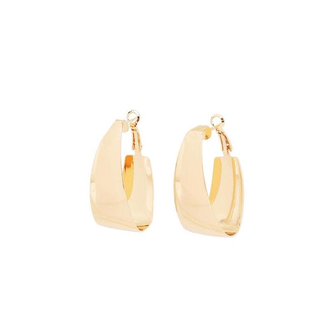 Sohi Womens Gold Minimal Hoop Earrings Product Image