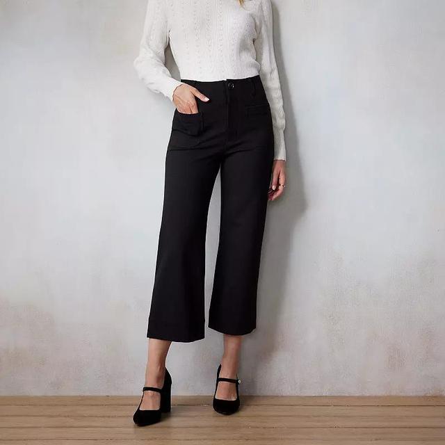 Womens LC Lauren Conrad Super High Rise Wide Leg Crop Pants Product Image