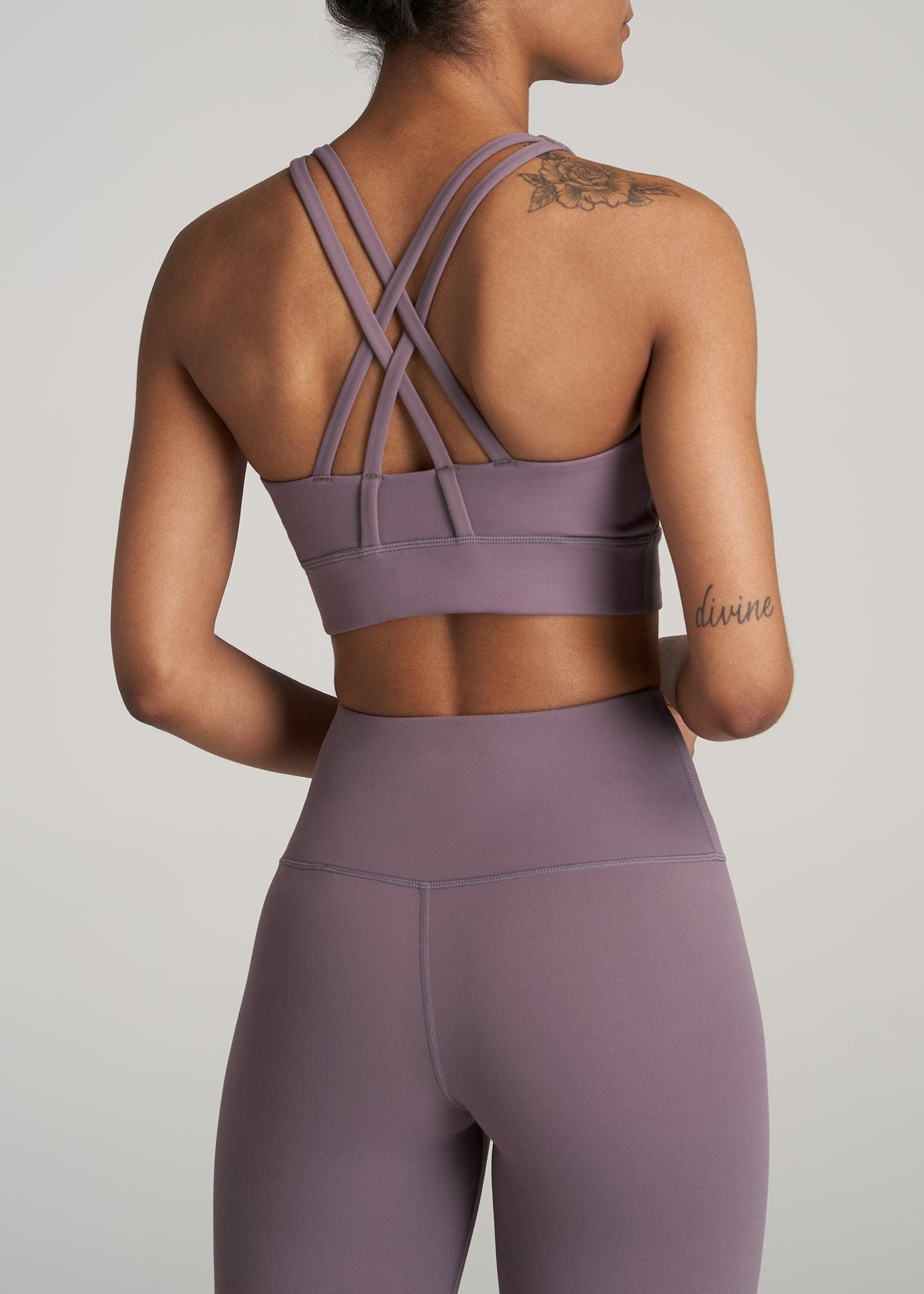 Women's Balance Crisscross Tall Sports Bra in Smoked Mauve Female Product Image