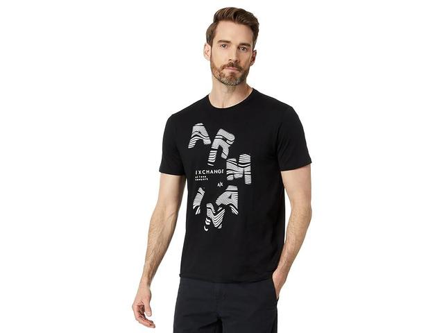 Armani Exchange Regular Fit Pima Cotton Jersey Large Logo Tee Men's T Shirt Product Image