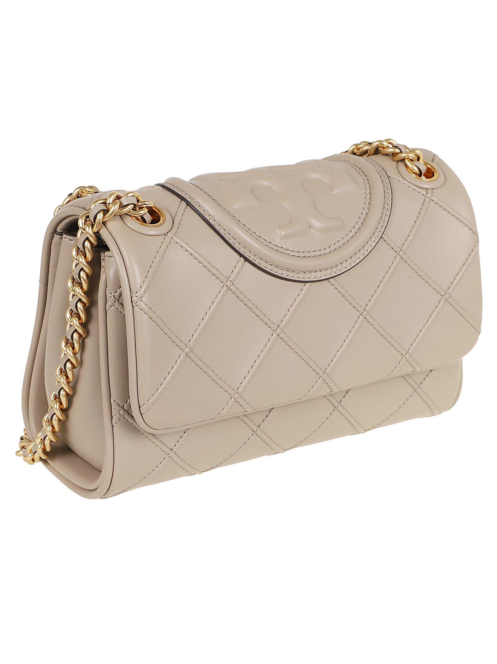 TORY BURCH Fleming Soft Small Convertible Shoulder Bag In Beige Product Image