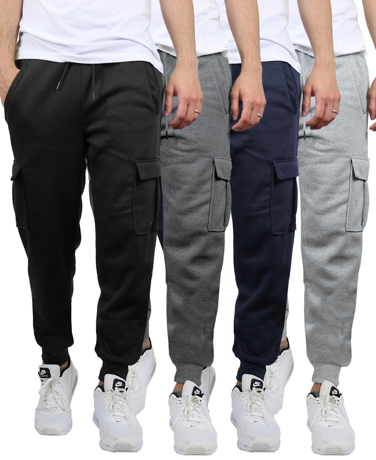 Blue Ice Mens Heavyweight Fleece-Lined Cargo Jogger Sweatpants-4PK Product Image