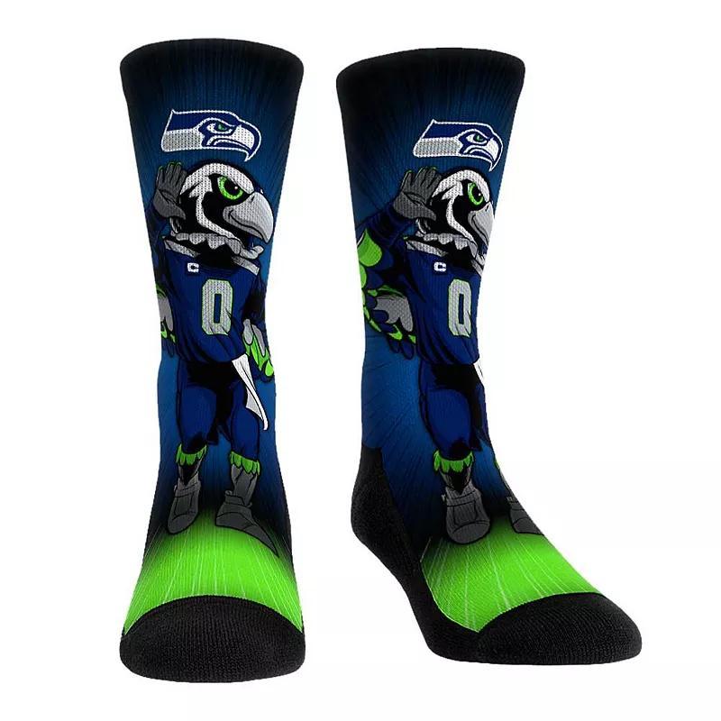 Rock Em Socks Seattle Seahawks Mascot Pump Up Crew Socks, Mens Product Image