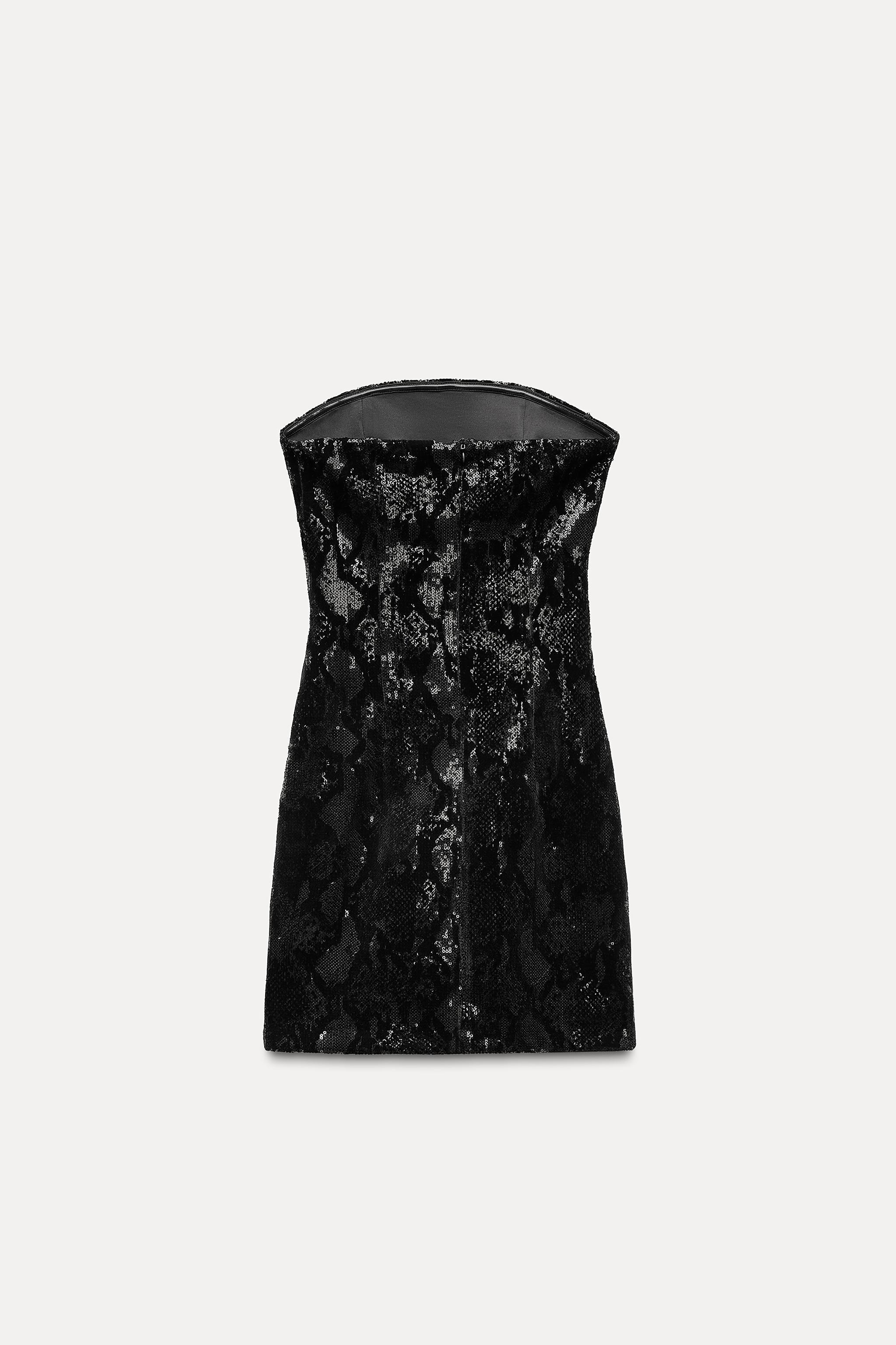 VELVET SEQUIN MINI DRESS Product Image