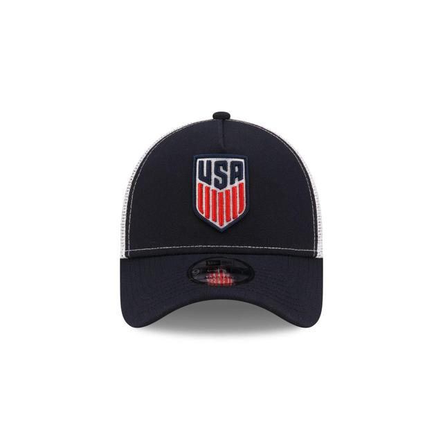 US Soccer Navy 9FORTY A-Frame Trucker Hat Male Product Image